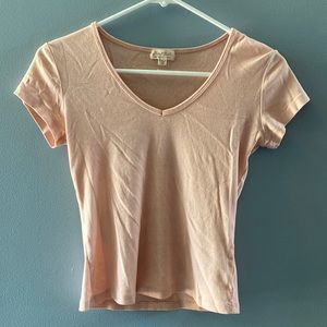 Ultra flirt light pink V-neck T-shirt size XS